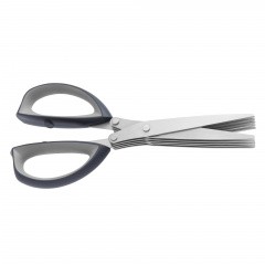 Multi-blade scissors with brush