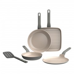4-pc frying pan set non-stick Balance Moonmist with turner Balance