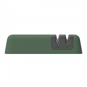 Knife sharpener with two stages green