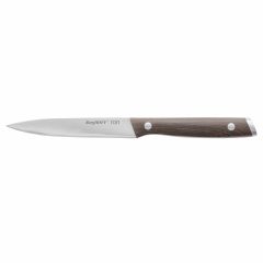 Utility knife with dark wooden handle 12 cm - Ron
