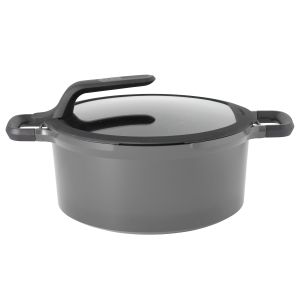Covered stay-cool stockpot grey 28 cm - Gem