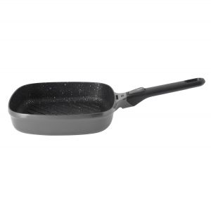 Grill pan with detachable handle grey 24 cm - Gem