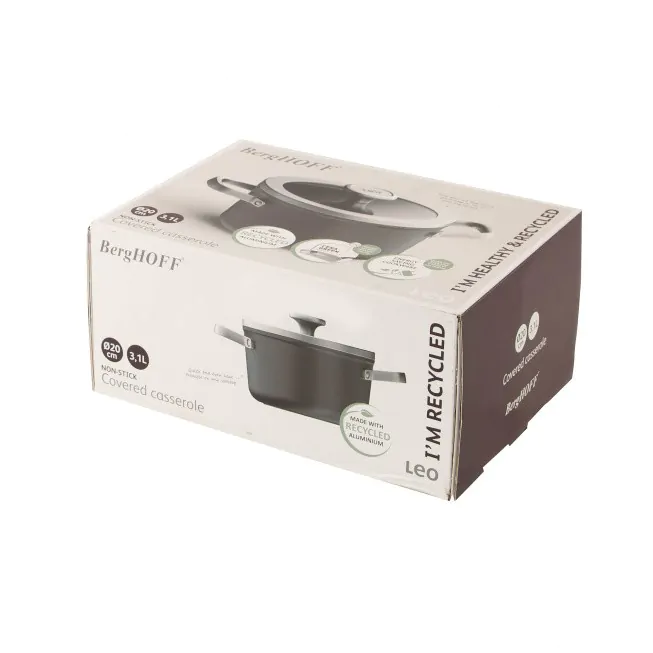 Covered casserole non-stick Graphite 20cm | BergHOFF Official Website