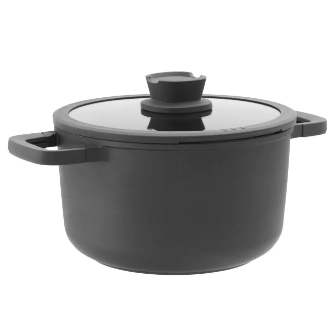 BEZIA Grande pentola antiaderente da 8 litri con coperchio, pentola a
