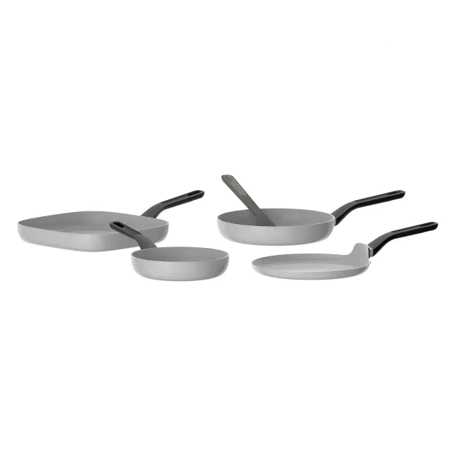 Set di 4 Padelle Svasate Alte in alluminio 3mm di Pentole Agnelli, diam