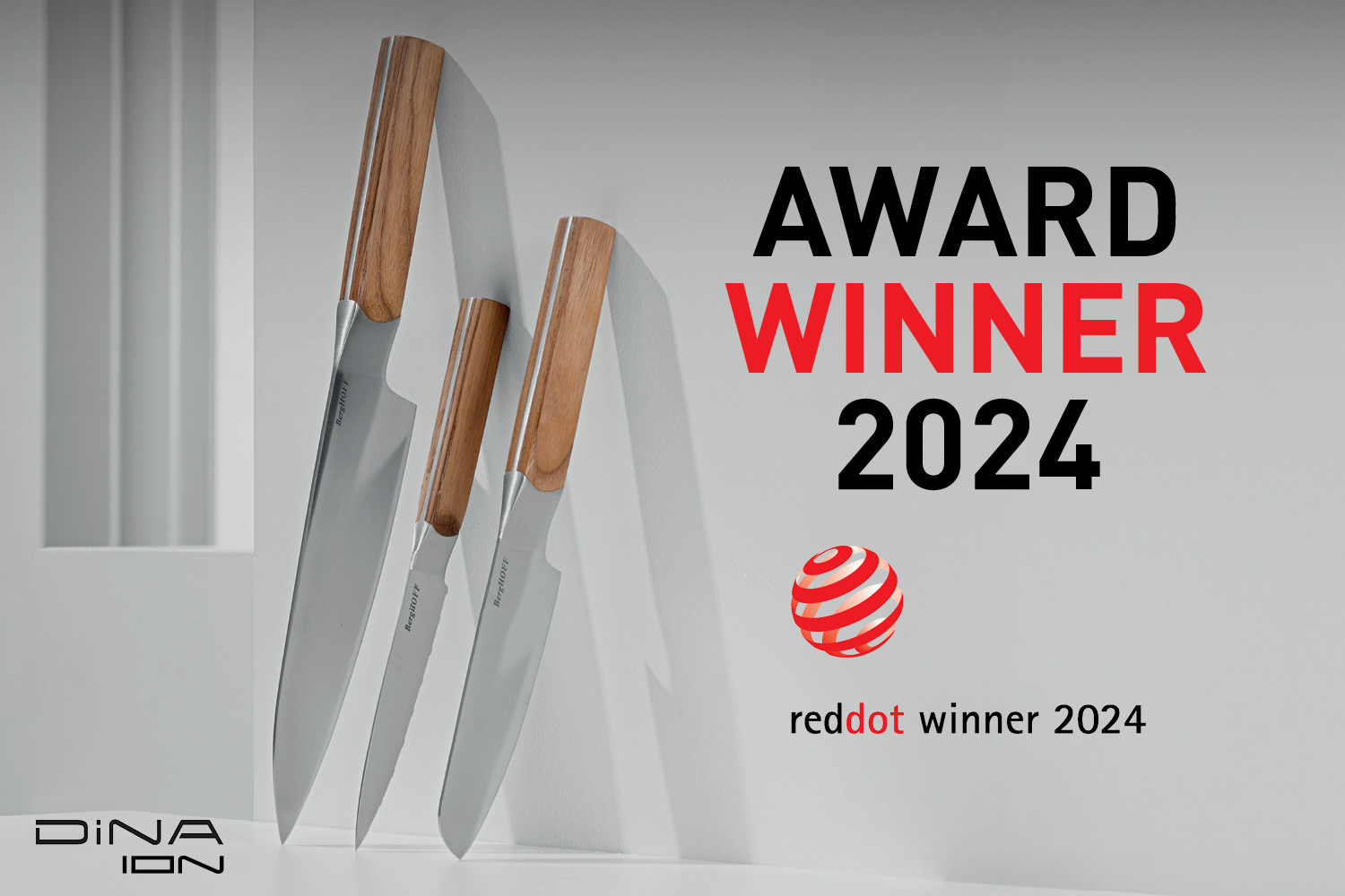 Verbeter je culinaire ervaring met Red Dot Award 2024 winnaar DiNA Ion keukenmessen